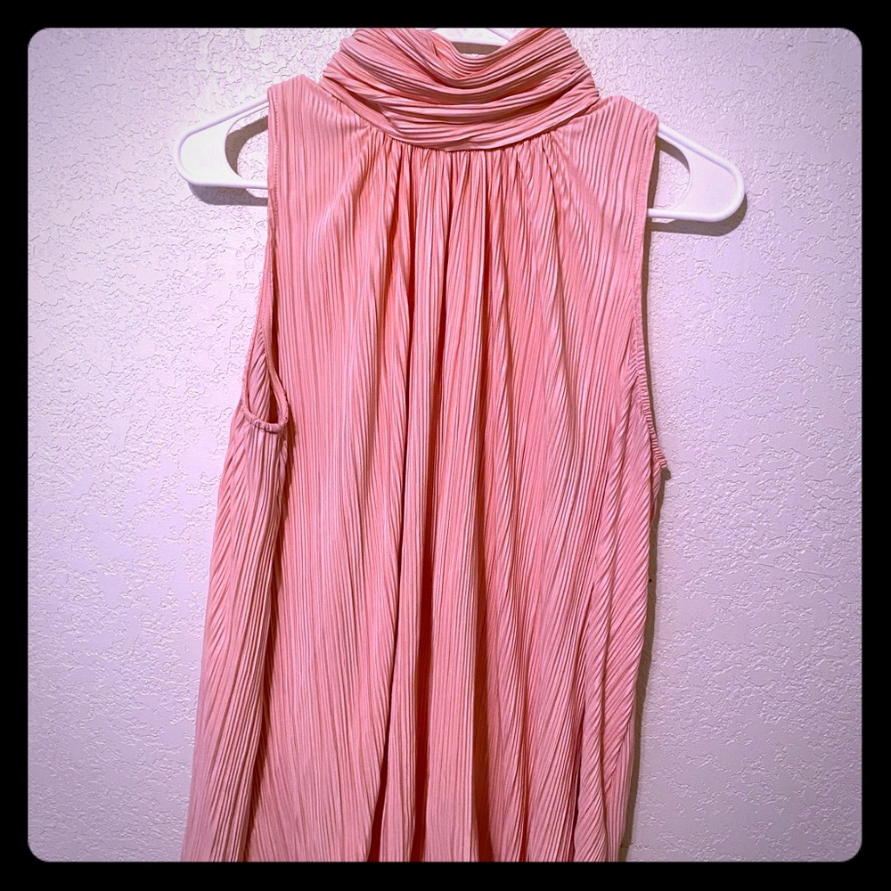 Cutest pleated salmon colored turtle neck top
